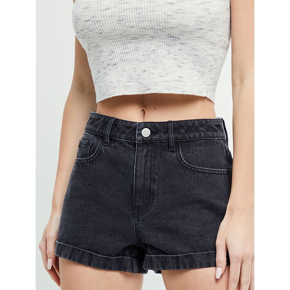 PacSun Washed Black Denim Mom Shorts‎ NWT - Picture 2 of 8